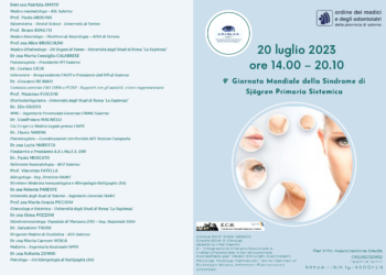 20 luglio 2023 : 9ª Giornata Mondiale della Sindrome di Sjögren Primaria Sistemica.