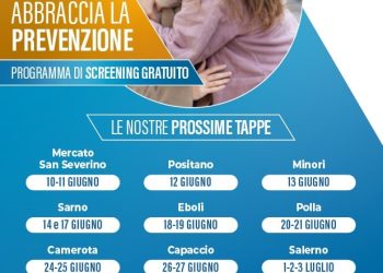 ABBRACCIA LA PREVENZIONERitorna il tour dell’Asl Salerno per gli screening oncologici gratuiti
