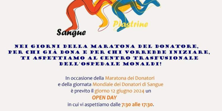 Maratona dei Donatori e della giornata mondiale dei Donatori di Sangue