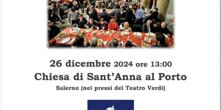 Aggiungi un posto a tavola. Grande pranzo di Santo Stefano con comunità di Sant’ Egidio e Universo Humanitas. Madrina Claudia Conte