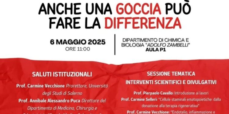 Donazione Sangue. All’ Università degli Studi di Salerno due giornate per sensibilizzare la comunità universitaria sul valore del gesto