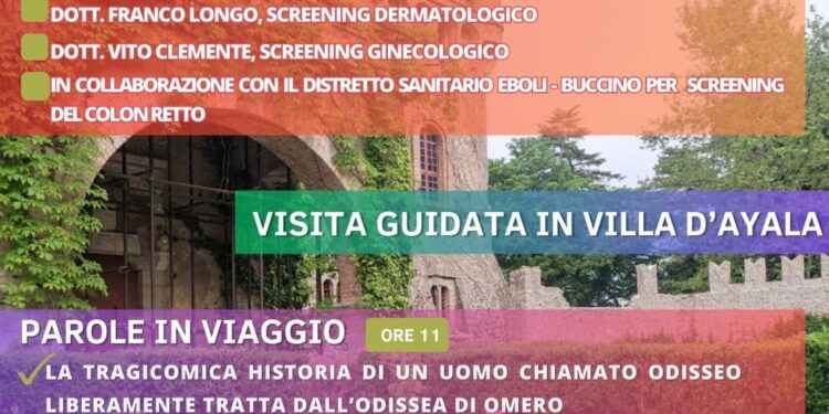 A Valva “GERMOGLI”: prevenzione, bellezza e storie per tutte le età Domenica 25 maggio torna “Valva Borgo Lento” con visite mediche gratuite, teatro per bambini e la magia di Villa D’Ayala