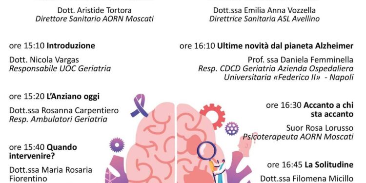 Alzheimer Day, la rete della memoria: venerdì prossimo visite gratuite e momenti informativi al Centro Diurno per Anziani di Avellino