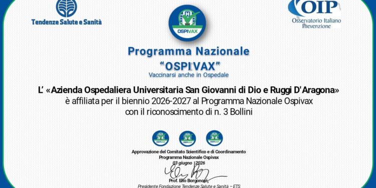 IMPORTANTE RICONOSCIMENTO AL CENTRO VACCINALE DEL RUGGI DI SALERNO
