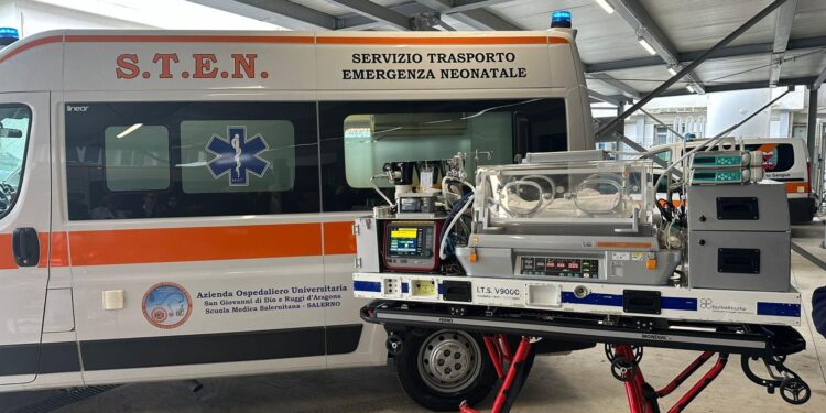 LO STEN DEL RUGGI DI SALERNO, SALVA UN NEONATO CARDIOPATICO DIRETTO AL BAMBINO GESÙ DI ROMA