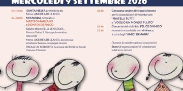 “Vive la Cura”, mercoledì 9 settembre a Salerno il primo memorial Donata de Falco-Matteo Marzano. Appuntamento a partire dalle 19 all’arena San Giovanni Paolo II in via Vinciprova a Salerno