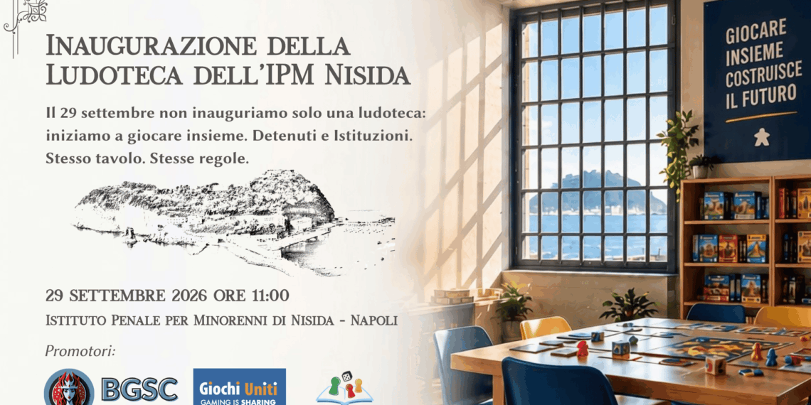 A Nisida apre una ludoteca permanente: il gioco da tavolo entra nell’Istituto Penale per i Minorenni